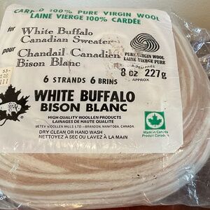 White Buffalo Carded 100% Wool Yarn 6 Strands 8oz. 227g